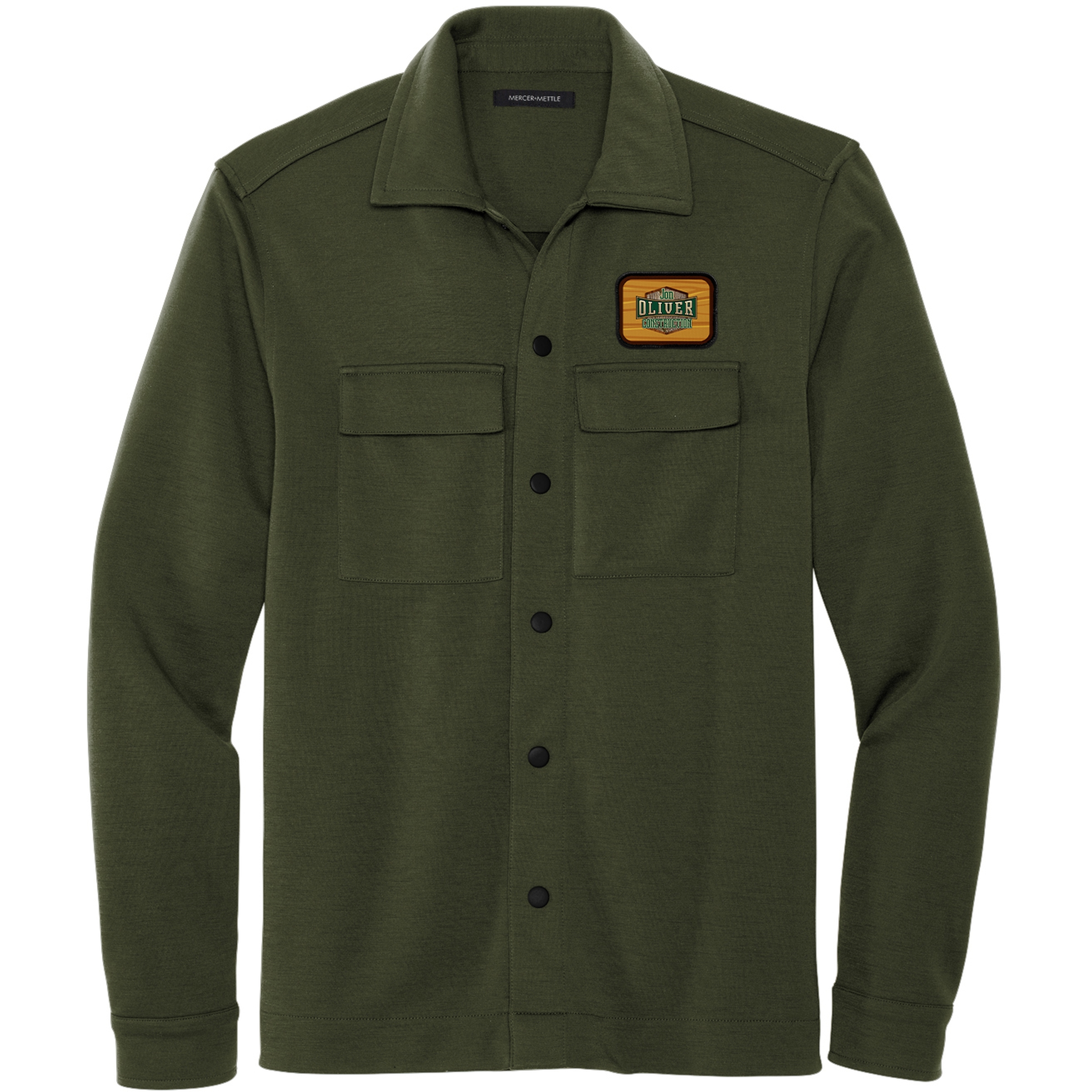 Mercer+Mettle™ Double-Knit Snap Front Emblem Jacket 1