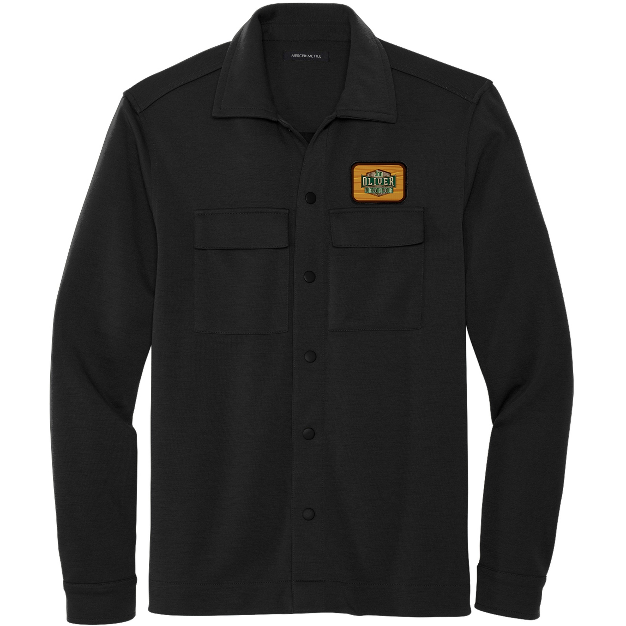 Mercer+Mettle™ Double-Knit Snap Front Emblem Jacket 1