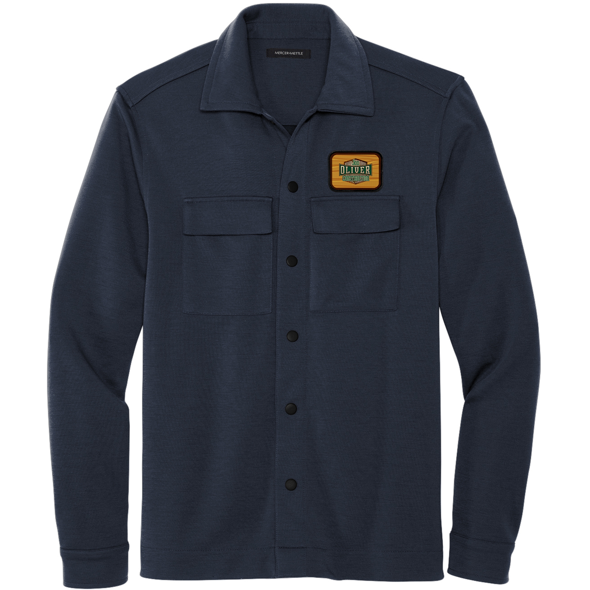 Mercer+Mettle™ Double-Knit Snap Front Emblem Jacket 1