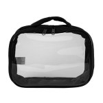 Clear Cosmetic Travel Pouch - Black Blank Clear Cosmetic Travel Pouch - Black Blank