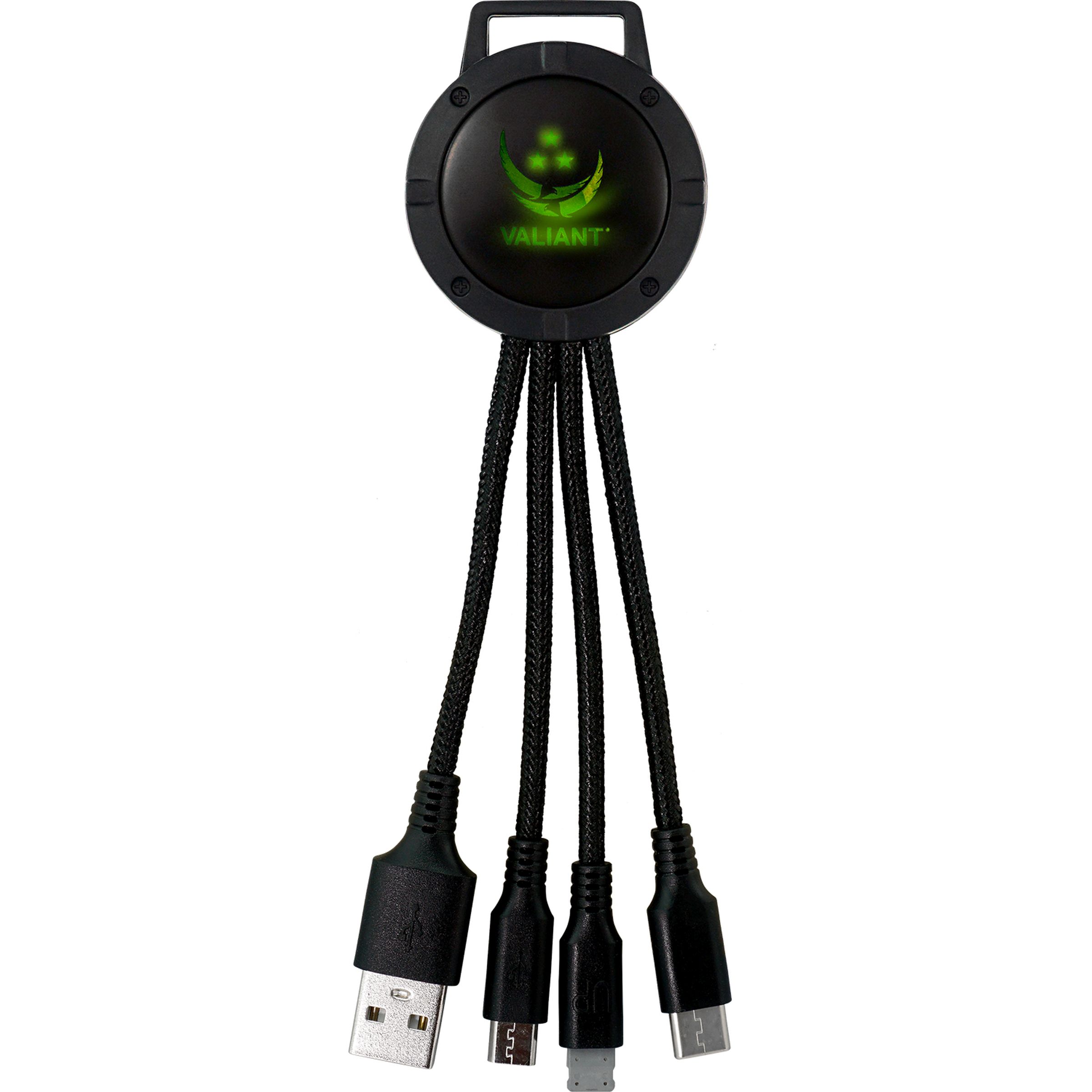 Light Up Color Two Tone 3-in-1 Charging Cable 1
