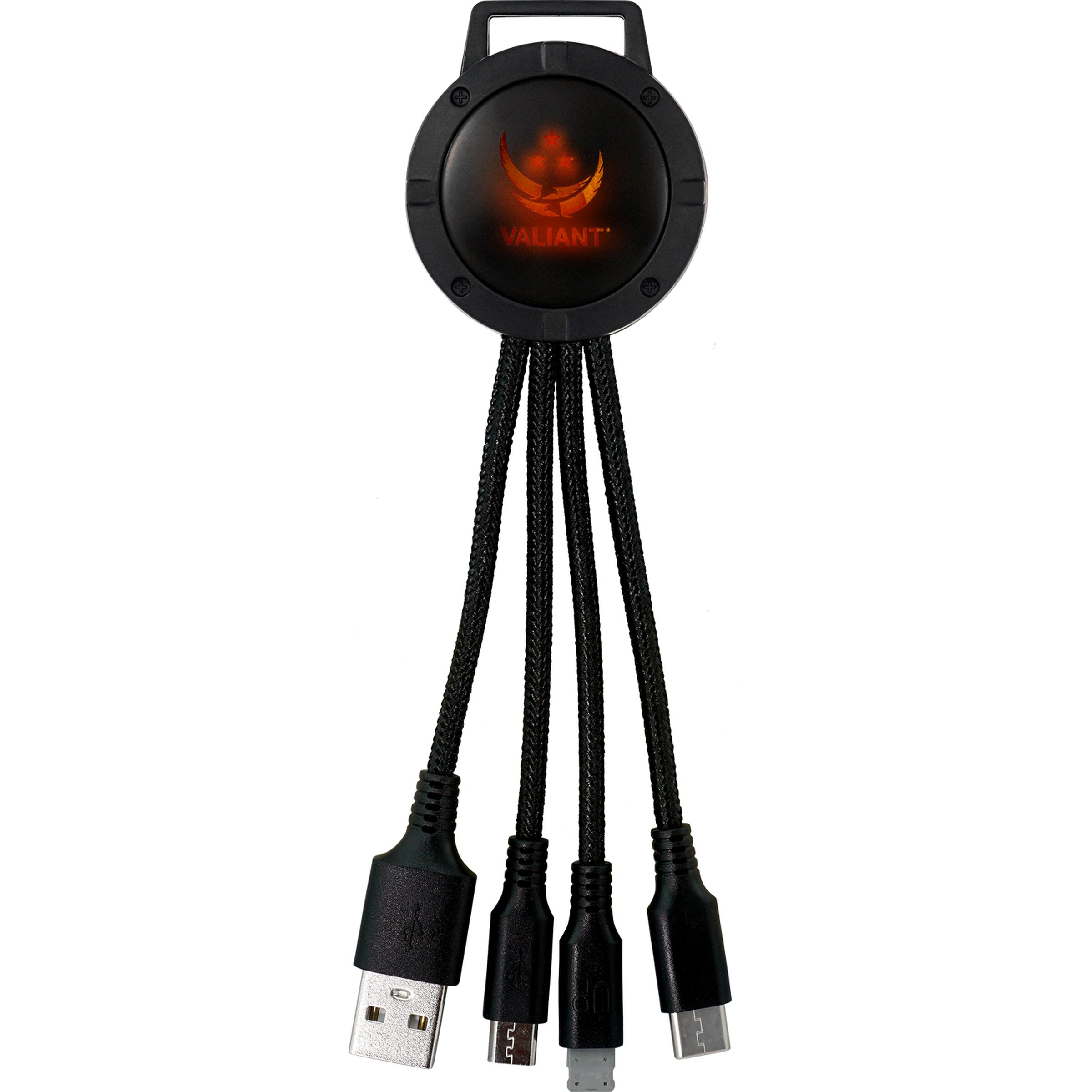 Light Up Color Two Tone 3-in-1 Charging Cable 1