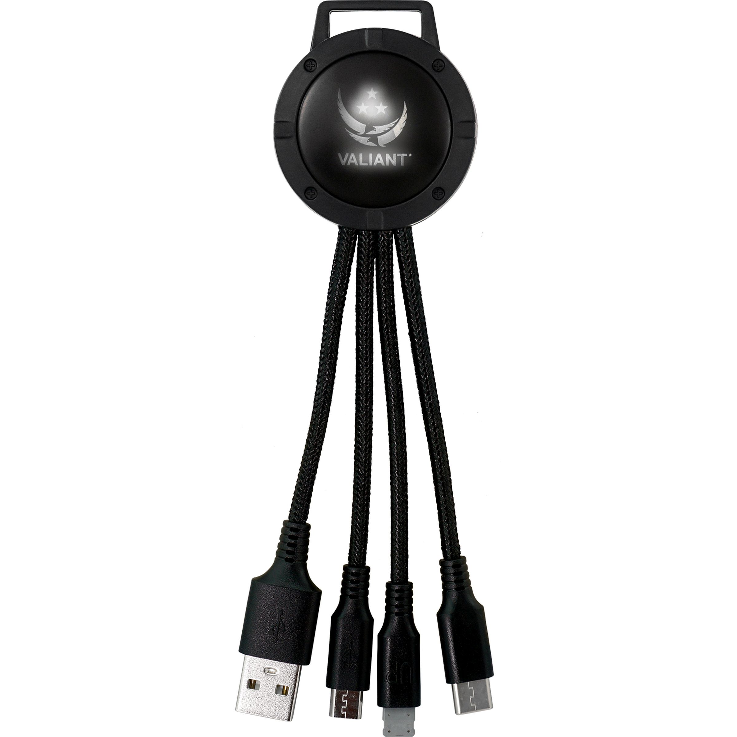 Light Up Color Two Tone 3-in-1 Charging Cable 1