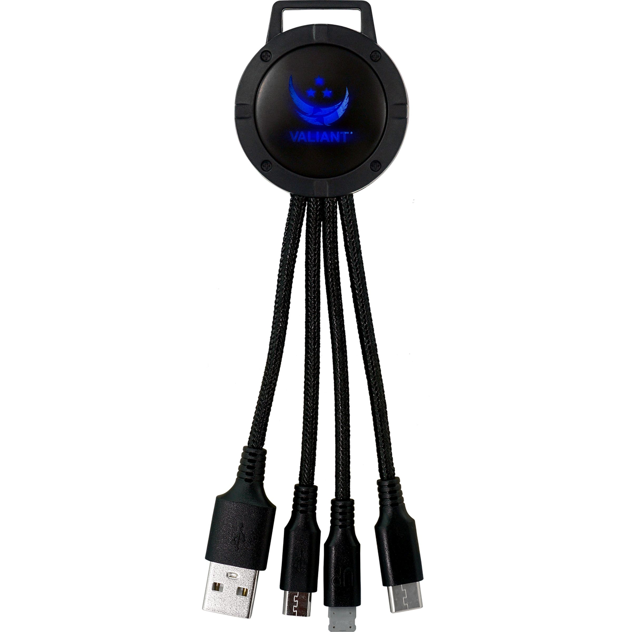 Light Up Color Two Tone 3-in-1 Charging Cable 1