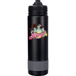 Pop Up 24 oz. Colorful Banded Bottle - Gray Pop Up 24 oz. Colorful Banded Bottle - Gray
