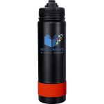Pop Up 24 oz. Colorful Banded Bottle - Red Pop Up 24 oz. Colorful Banded Bottle - Red