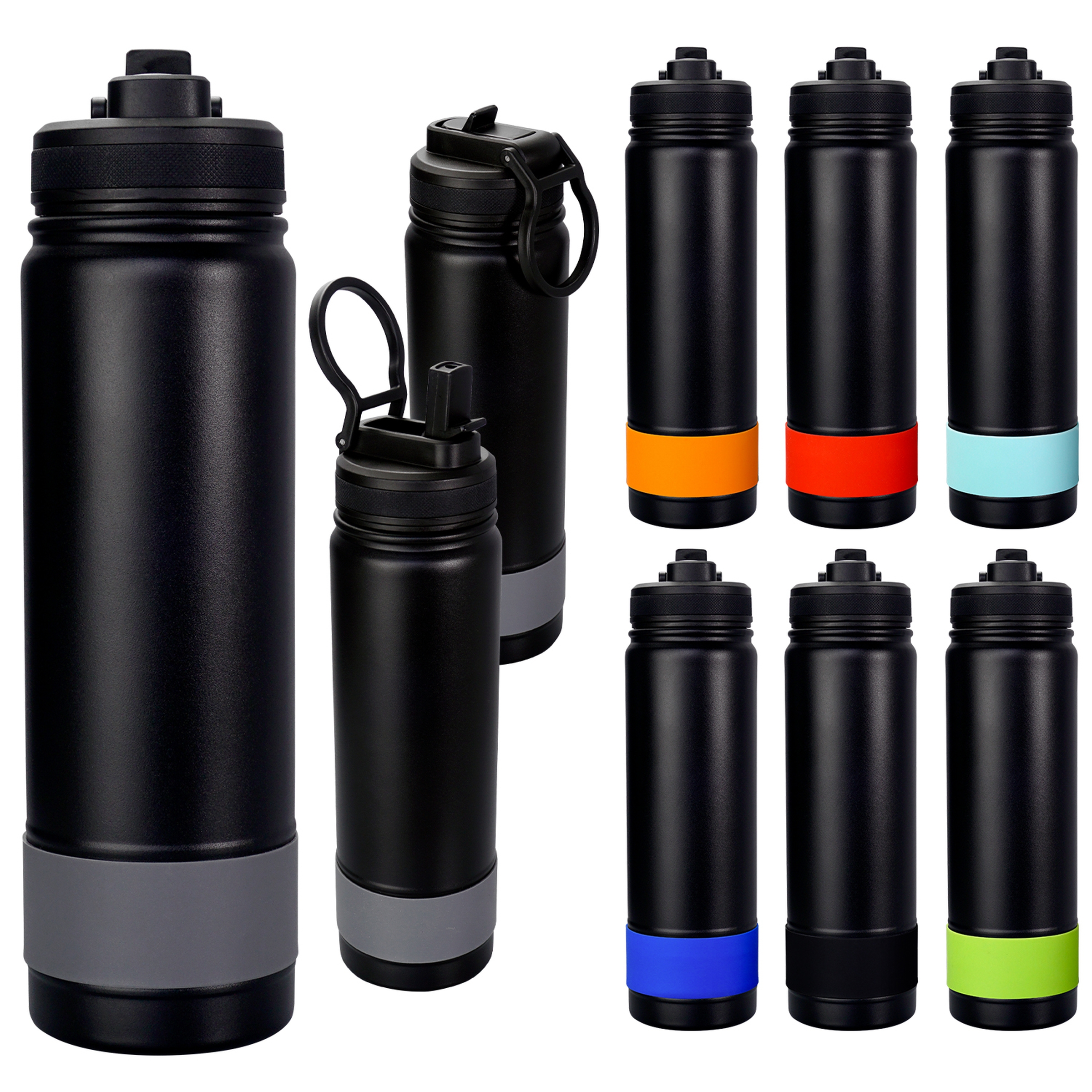 Pop Up 24 oz. Colorful Banded Bottle 1