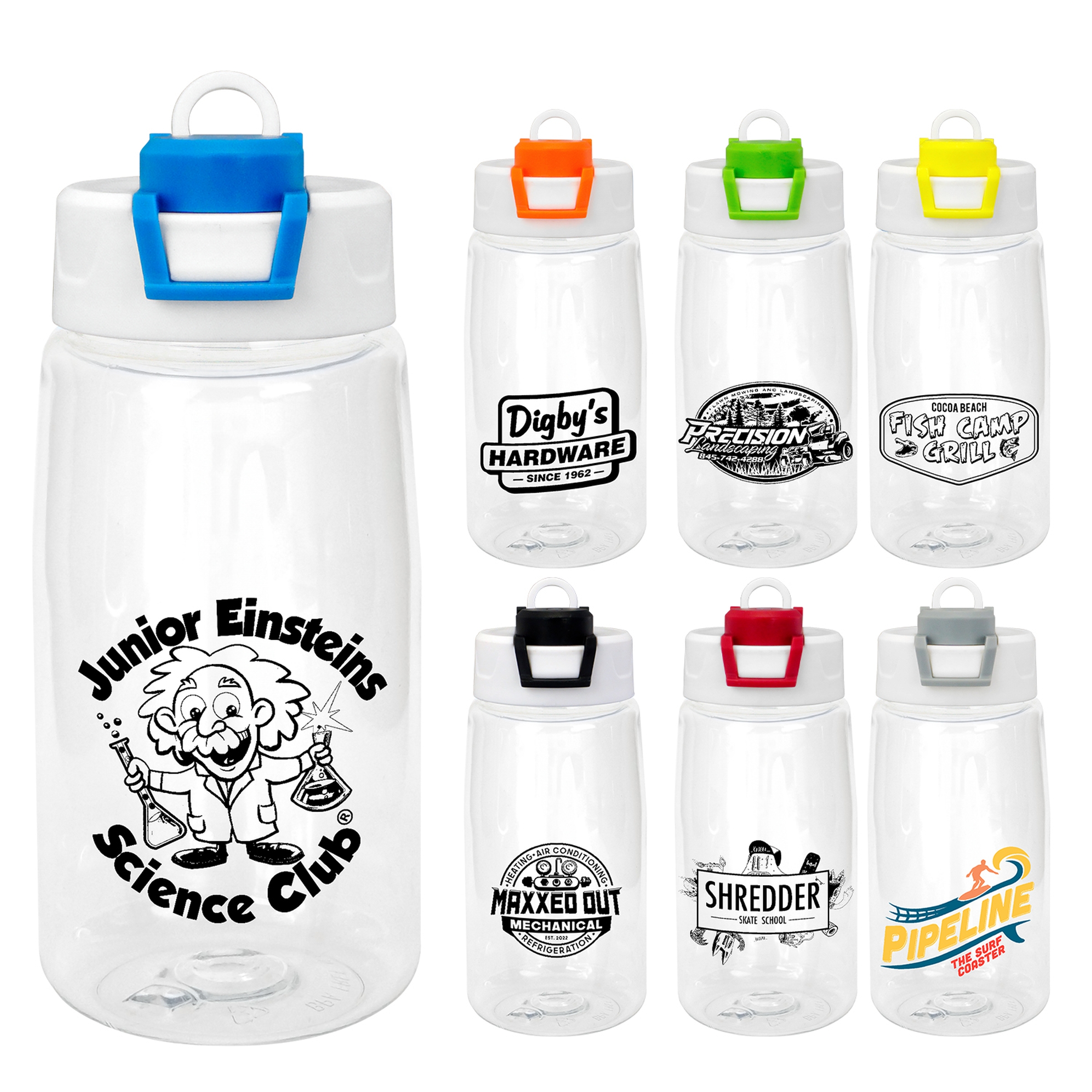 Two Tone Pop Up 18 oz. Recycled Bottle 1