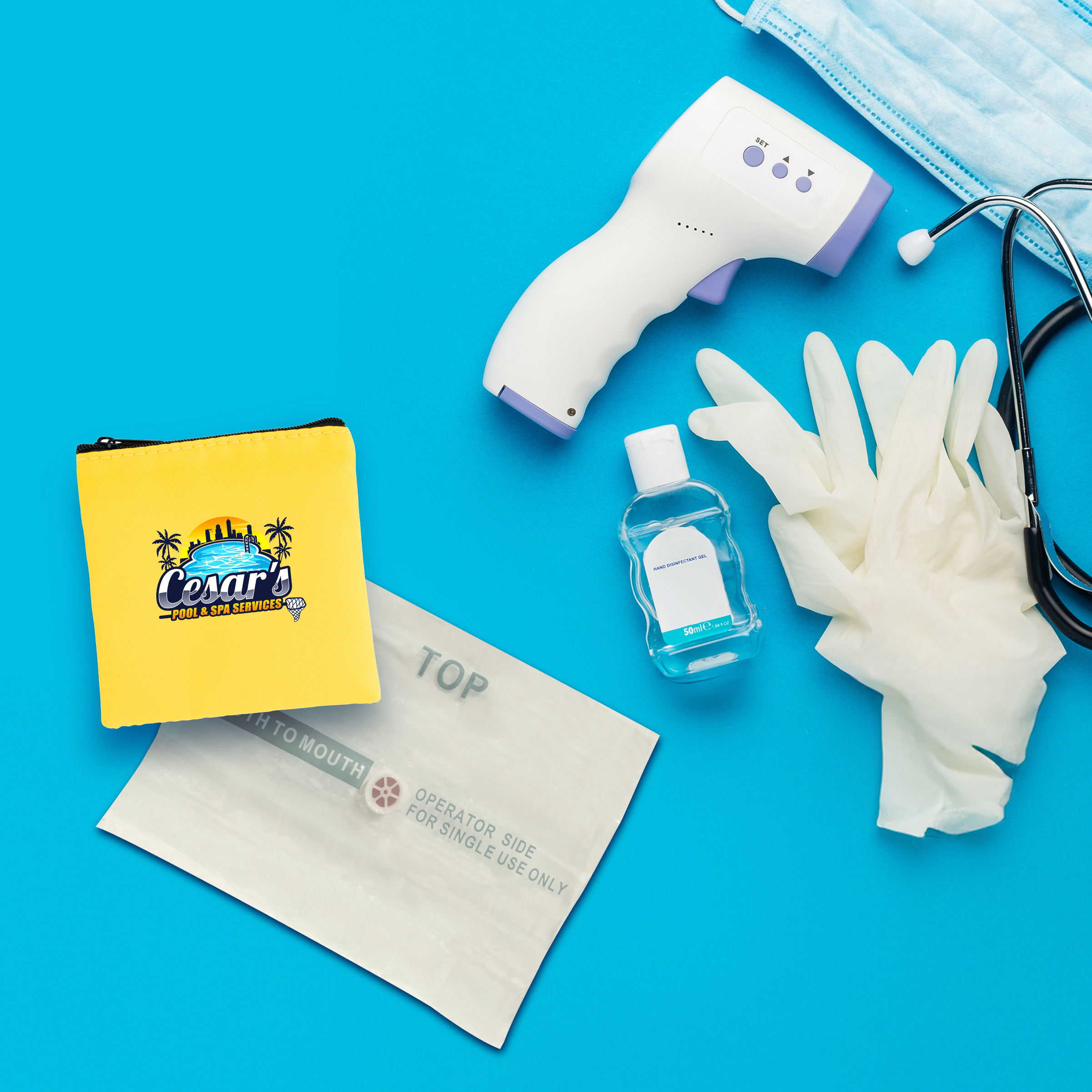 Colorful RPET CPR Face Shield Set 1