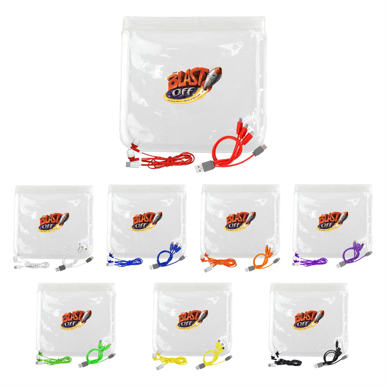 Clear Cable & Ear Bud Set 1