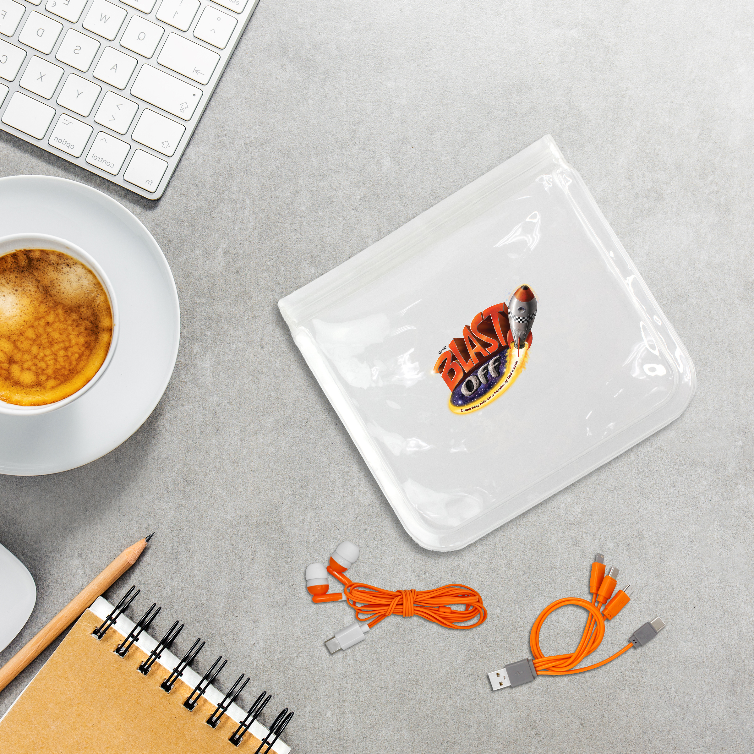 Clear Cable & Ear Bud Set 1