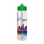 Sporty Lumina Full Color 24 oz. Bottle - Green Logo Sporty Lumina Full Color 24 oz. Bottle - Green Logo