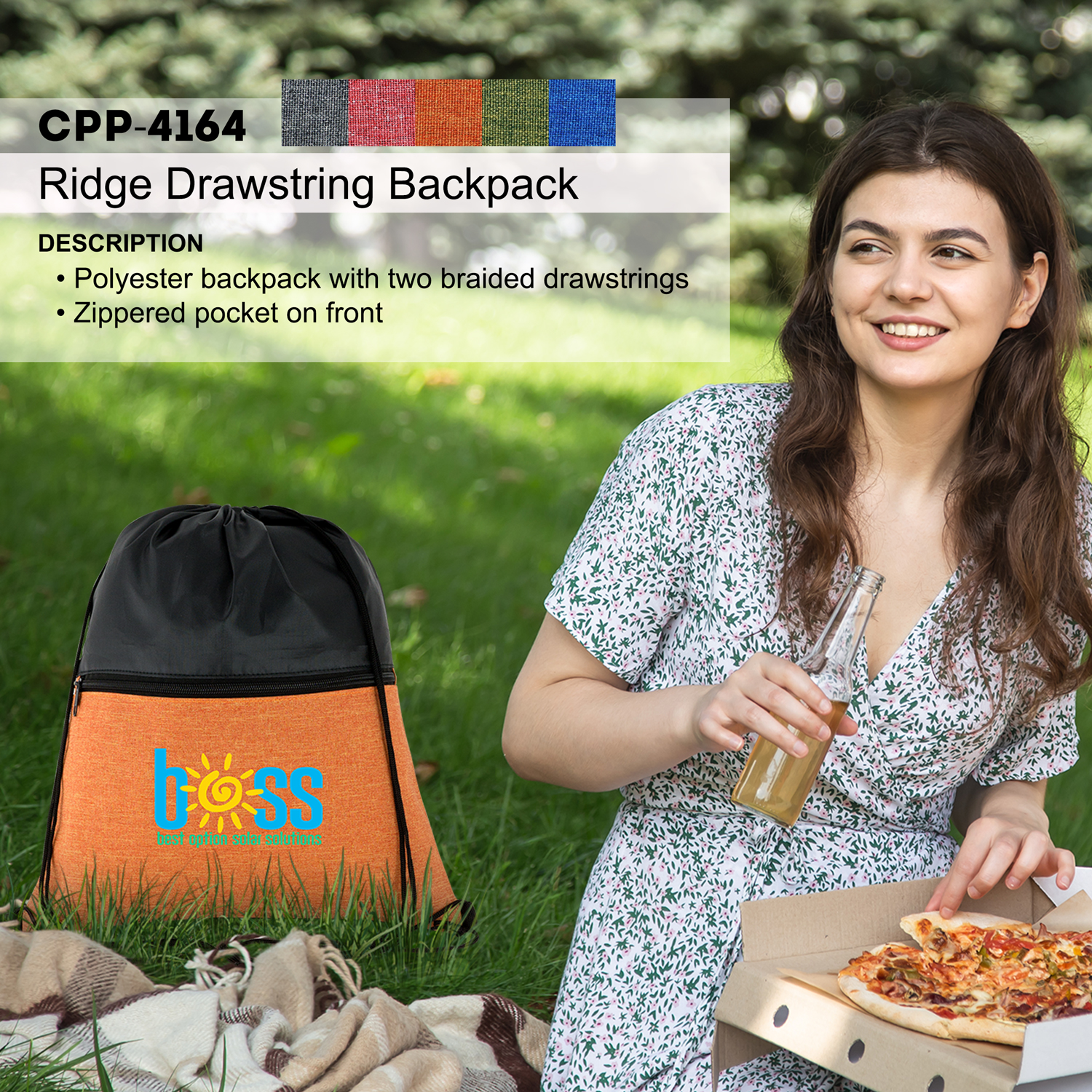 Ridge Drawstring Backpack 1