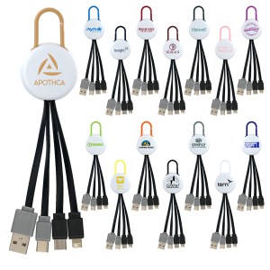 White Colorful Clip Dual Input 3" 1 Charging Cable 1 White Colorful Clip Dual Input 3" 1 Charging Cable 1