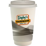 16 oz. Full Color Groovy Paper Cup With Lid - gray 16 oz. Full Color Groovy Paper Cup With Lid - gray