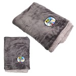 Sherpa Fleece Embroidered Emblem Blanket 1 Sherpa Fleece Embroidered Emblem Blanket 1
