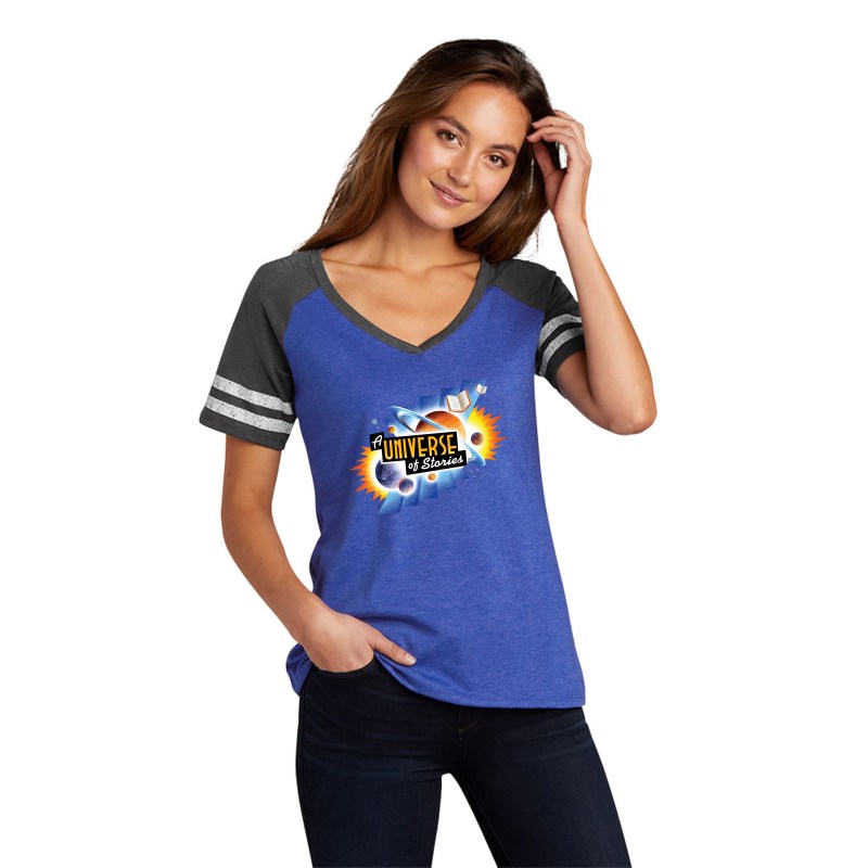 District Made® Ladies Game V-Neck Tee 1 District Made® Ladies Game V-Neck Tee 1