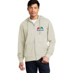 District V.I.T. Fleece Full-Zip Hoodie - oatmeal heather beige District V.I.T. Fleece Full-Zip Hoodie - oatmeal heather beige