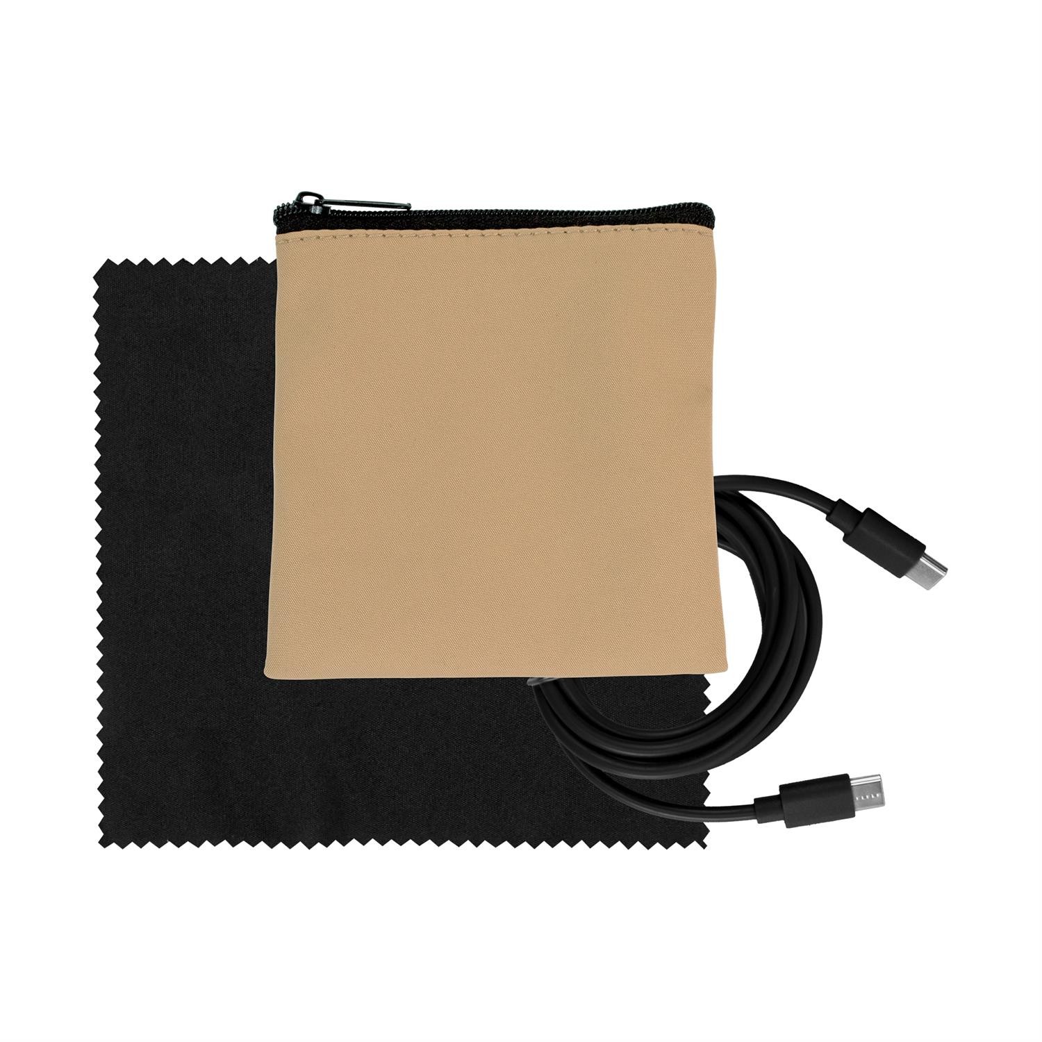 Tan Executive C to C Cable & Cloth Set 1