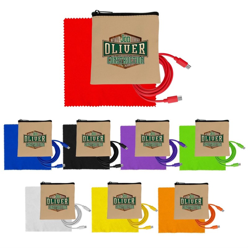 Tan Executive C to C Cable & Cloth Set 1 Tan Executive C to C Cable & Cloth Set 1