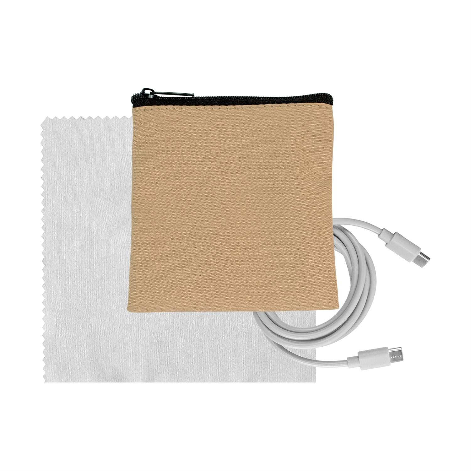 Tan Executive C to C Cable & Cloth Set 1
