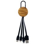 Wood Grain Clip 3-In-1 Charging Cable 2 Wood Grain Clip 3-In-1 Charging Cable 2