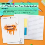 4" X 6" Perfect Paper Cover Sticky Note Book - lifestyle 4" X 6" Perfect Paper Cover Sticky Note Book - lifestyle