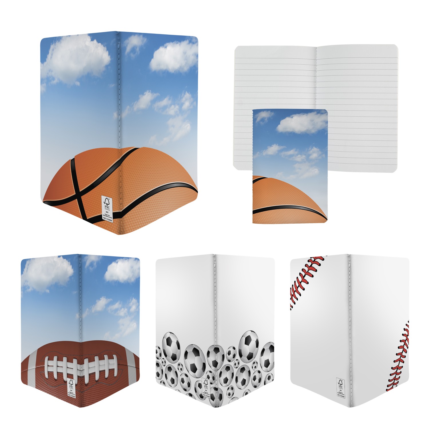 4" X 6" Sport Sewn Paper Cover Notebook 1