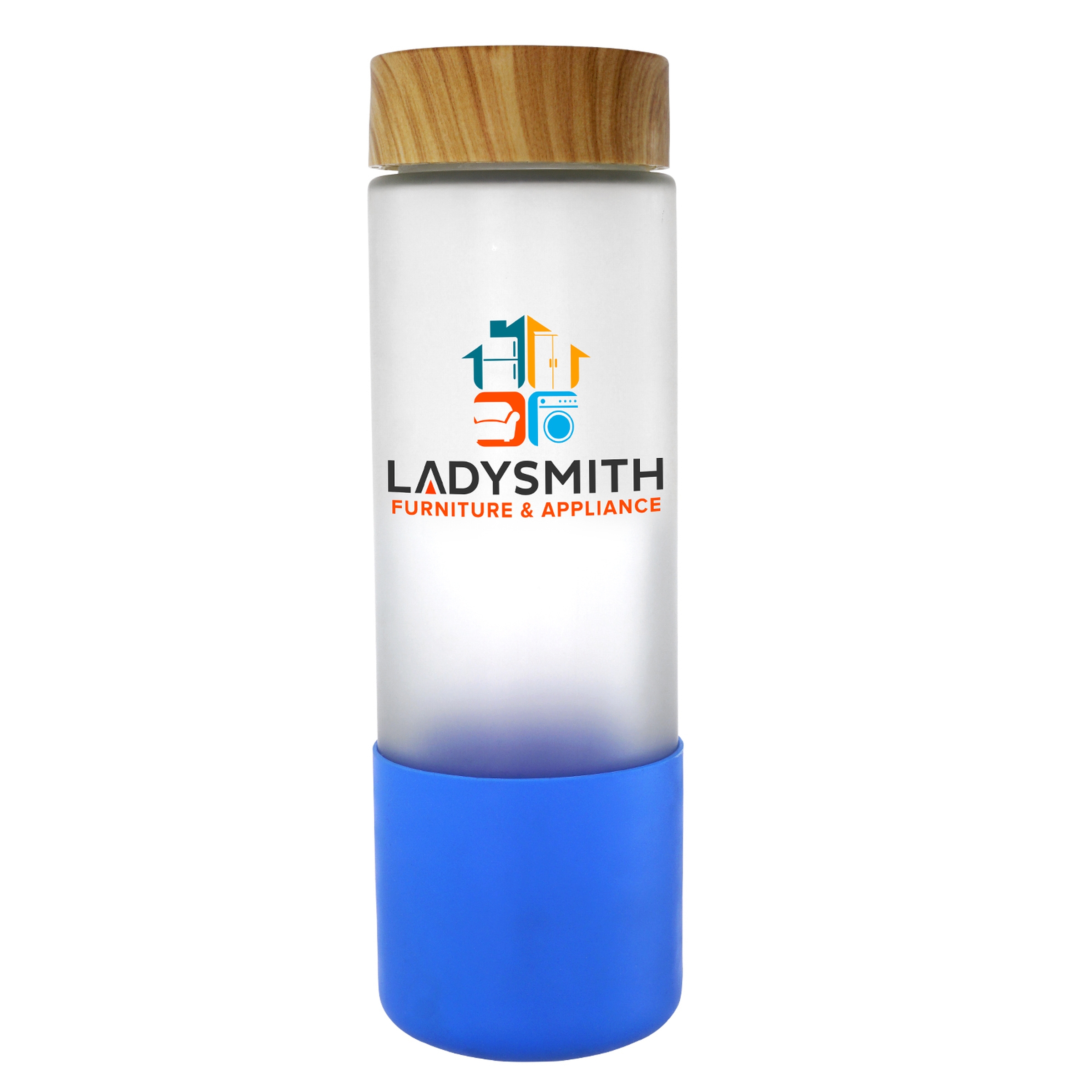 Bamboo Pattern 22 oz. Full Color Frosted Glass Bottle 1