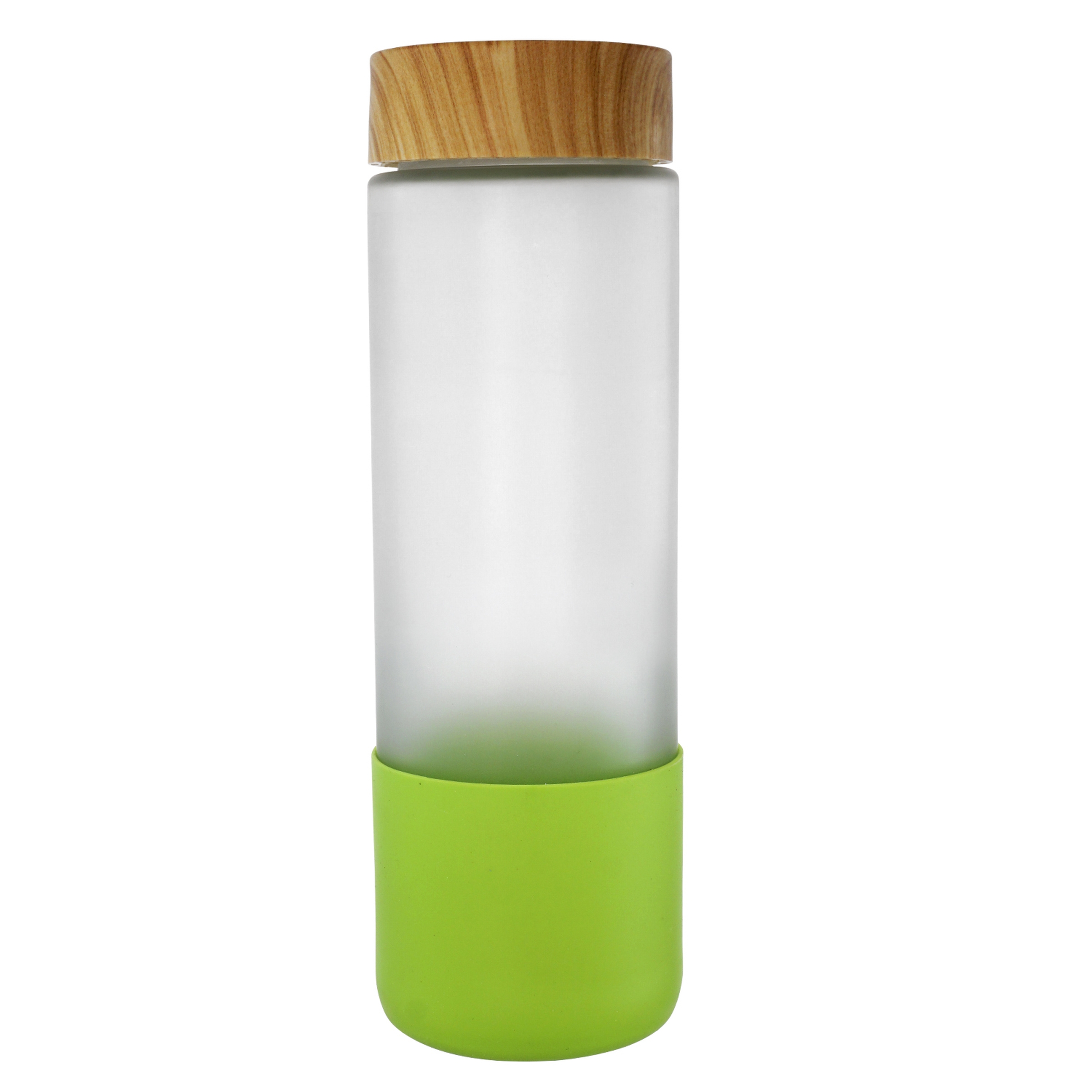 Bamboo Pattern 22 oz. Full Color Frosted Glass Bottle 1