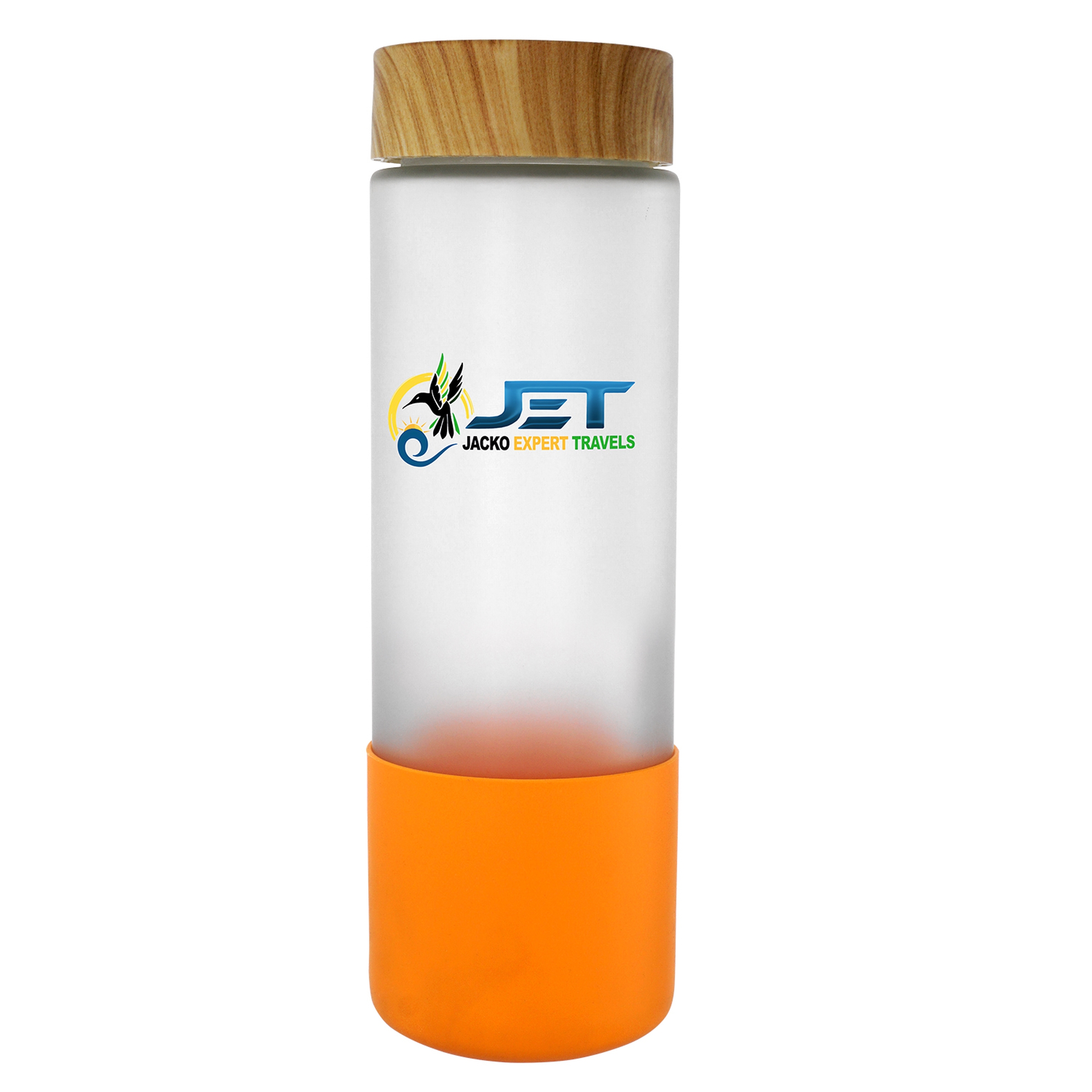 Bamboo Pattern 22 oz. Full Color Frosted Glass Bottle 1