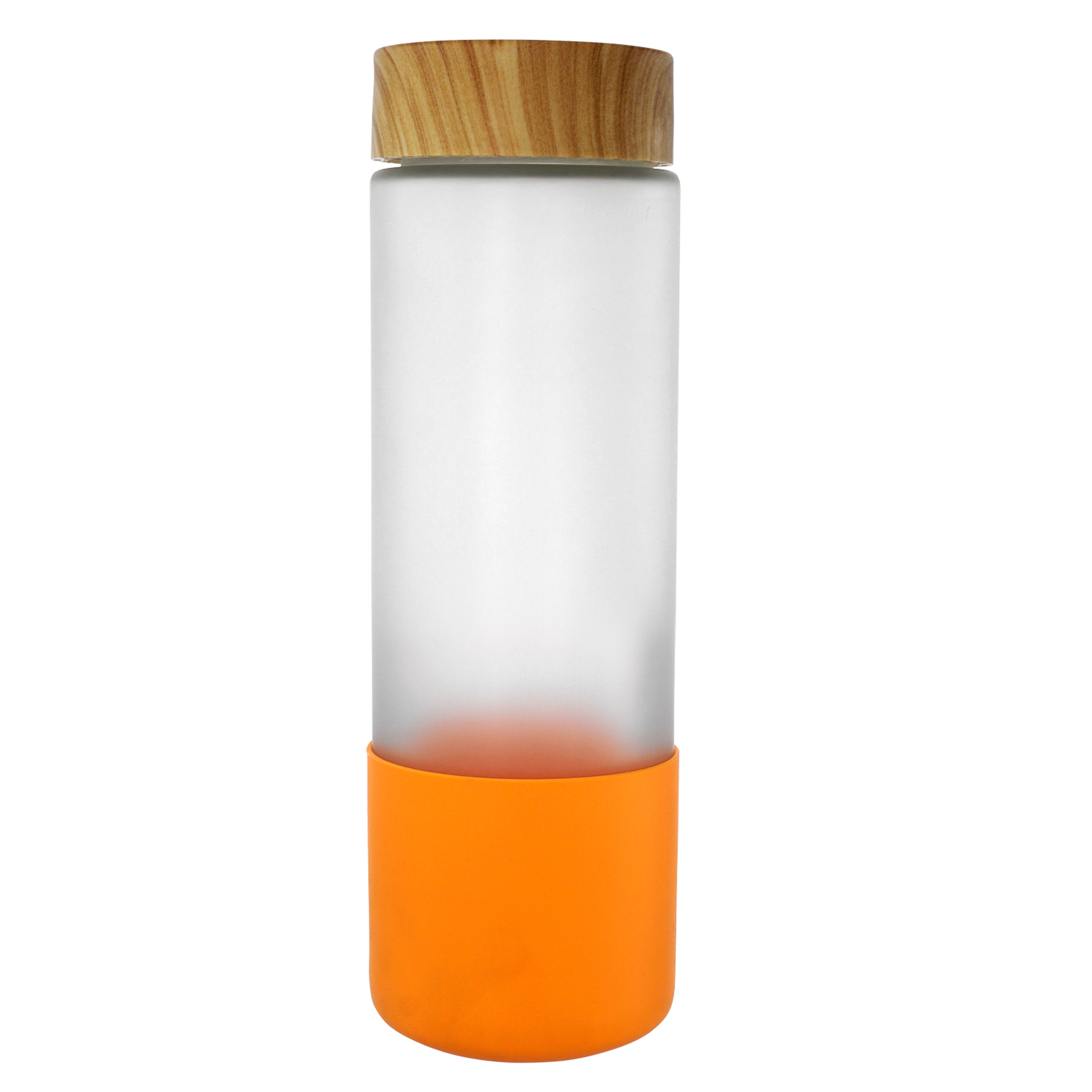 Bamboo Pattern 22 oz. Full Color Frosted Glass Bottle 1