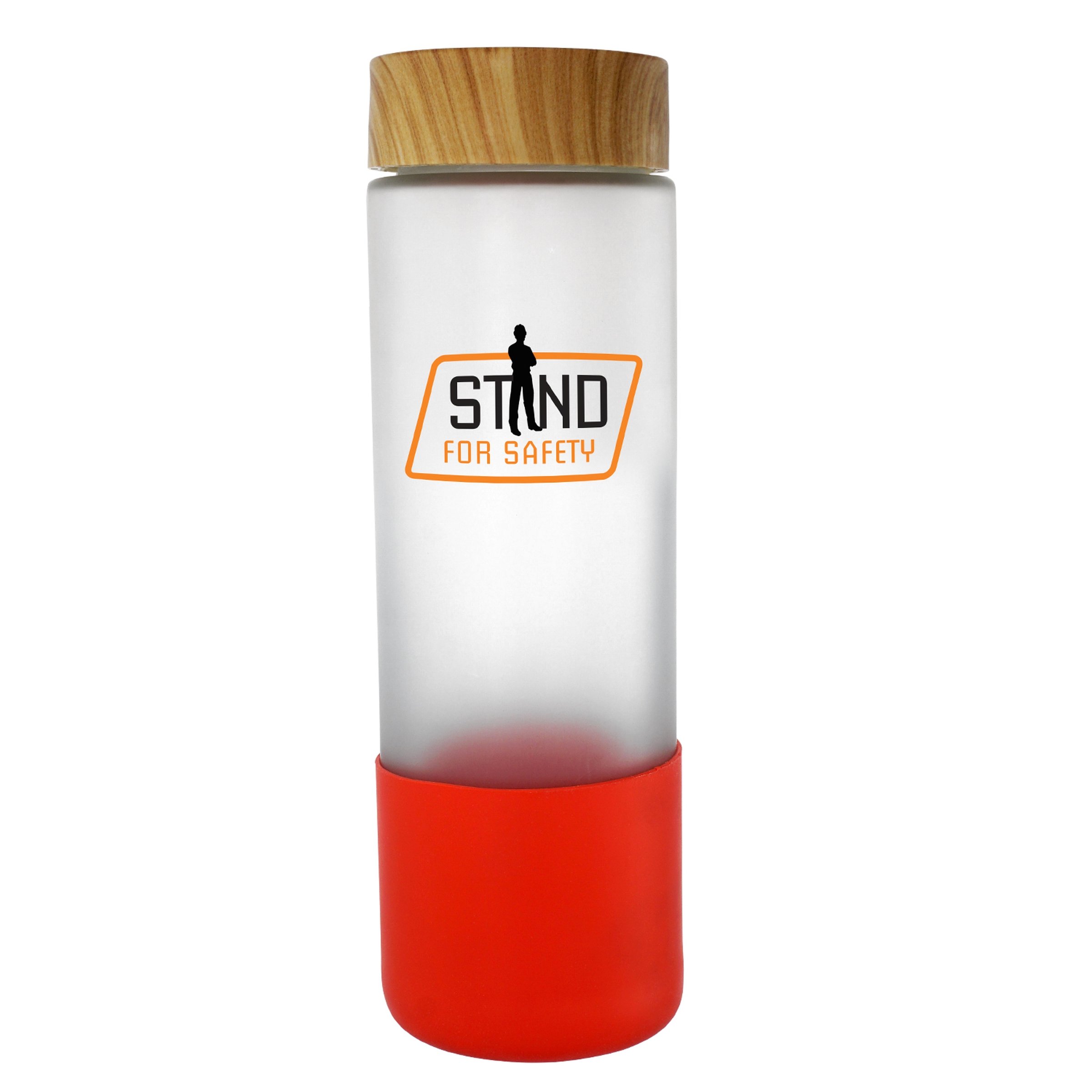 Bamboo Pattern 22 oz. Full Color Frosted Glass Bottle 1