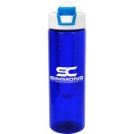 Two Tone Pop Up 24 oz. Colorful Bottle with Infuser - blue Two Tone Pop Up 24 oz. Colorful Bottle with Infuser - blue