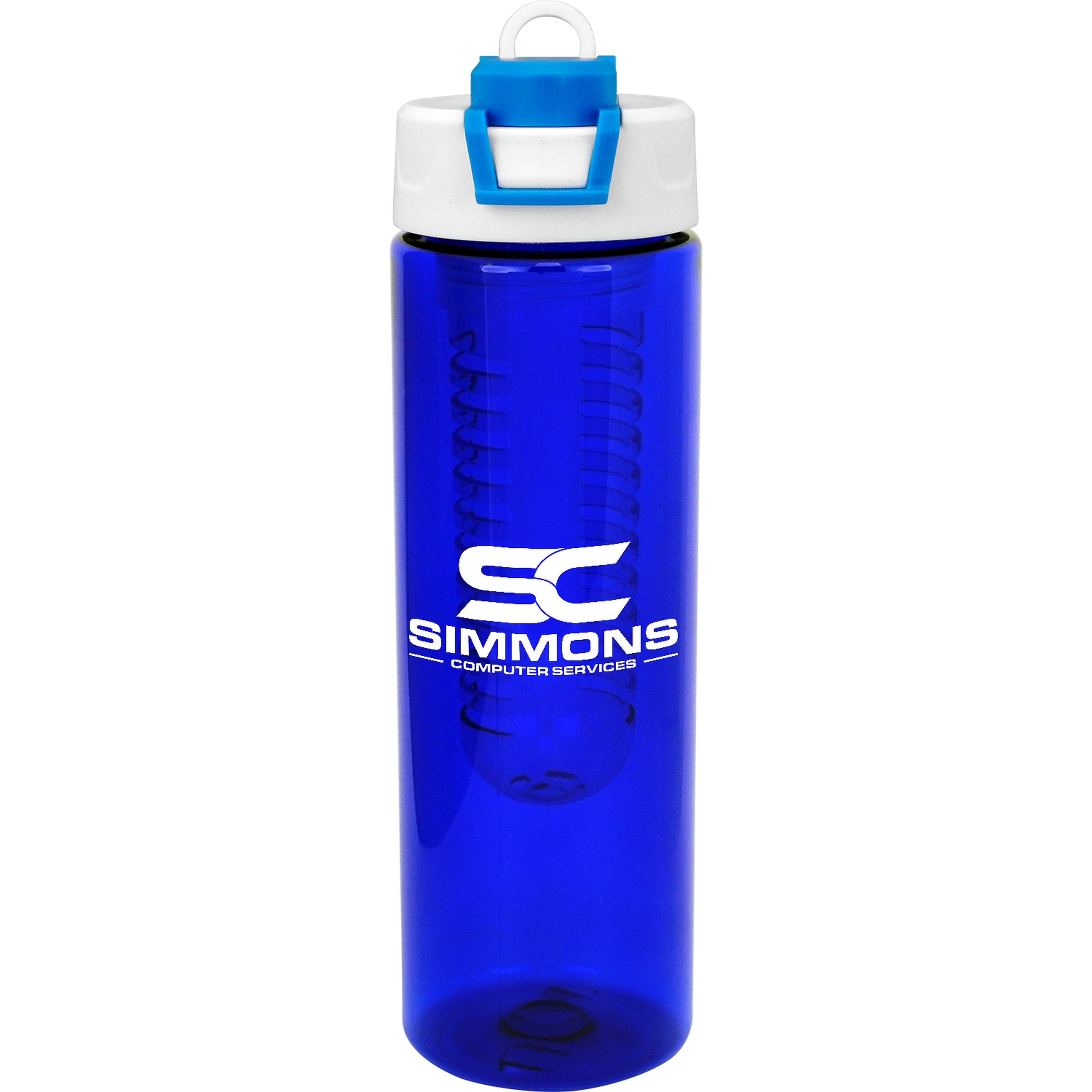 Two Tone Pop Up 24 oz. Colorful Bottle with Infuser 1