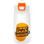 Two Tone Pop Up 18 oz. Recycled Bottle with Floating Infuser - orange Two Tone Pop Up 18 oz. Recycled Bottle with Floating Infuser - orange
