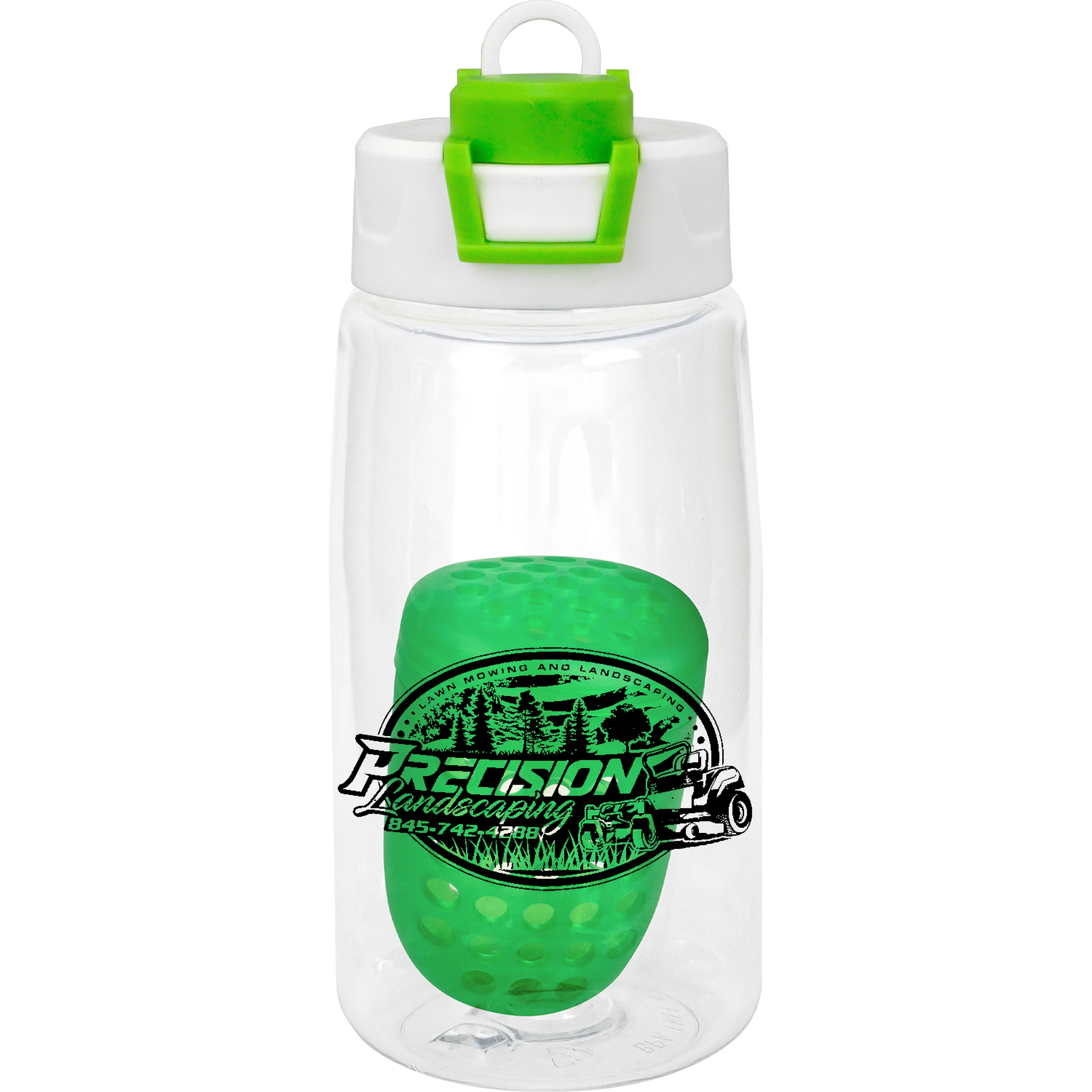 Two Tone Pop Up 18 oz. Recycled Bottle with Floating Infuser 1