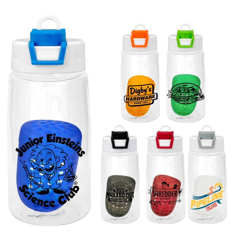 Two Tone Pop Up 18 oz. Recycled Bottle with Floating Infuser 1 Two Tone Pop Up 18 oz. Recycled Bottle with Floating Infuser 1