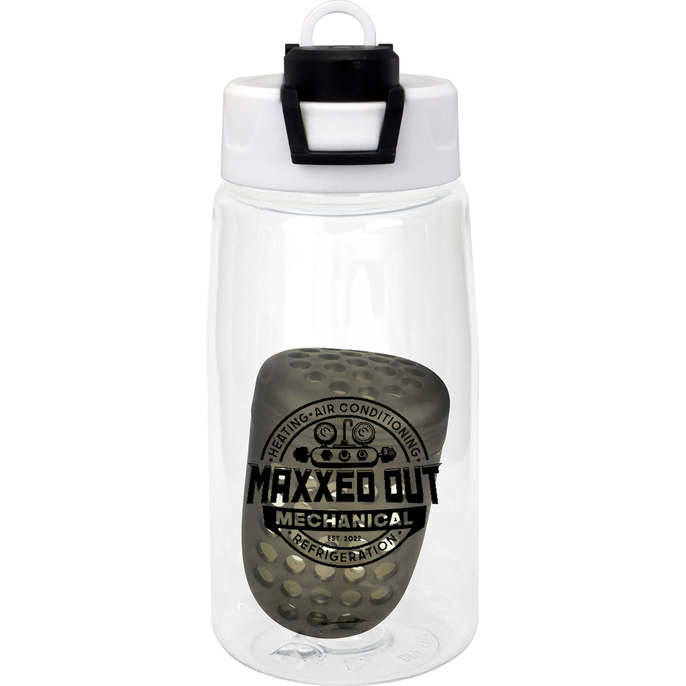 Two Tone Pop Up 18 oz. Recycled Bottle with Floating Infuser 1