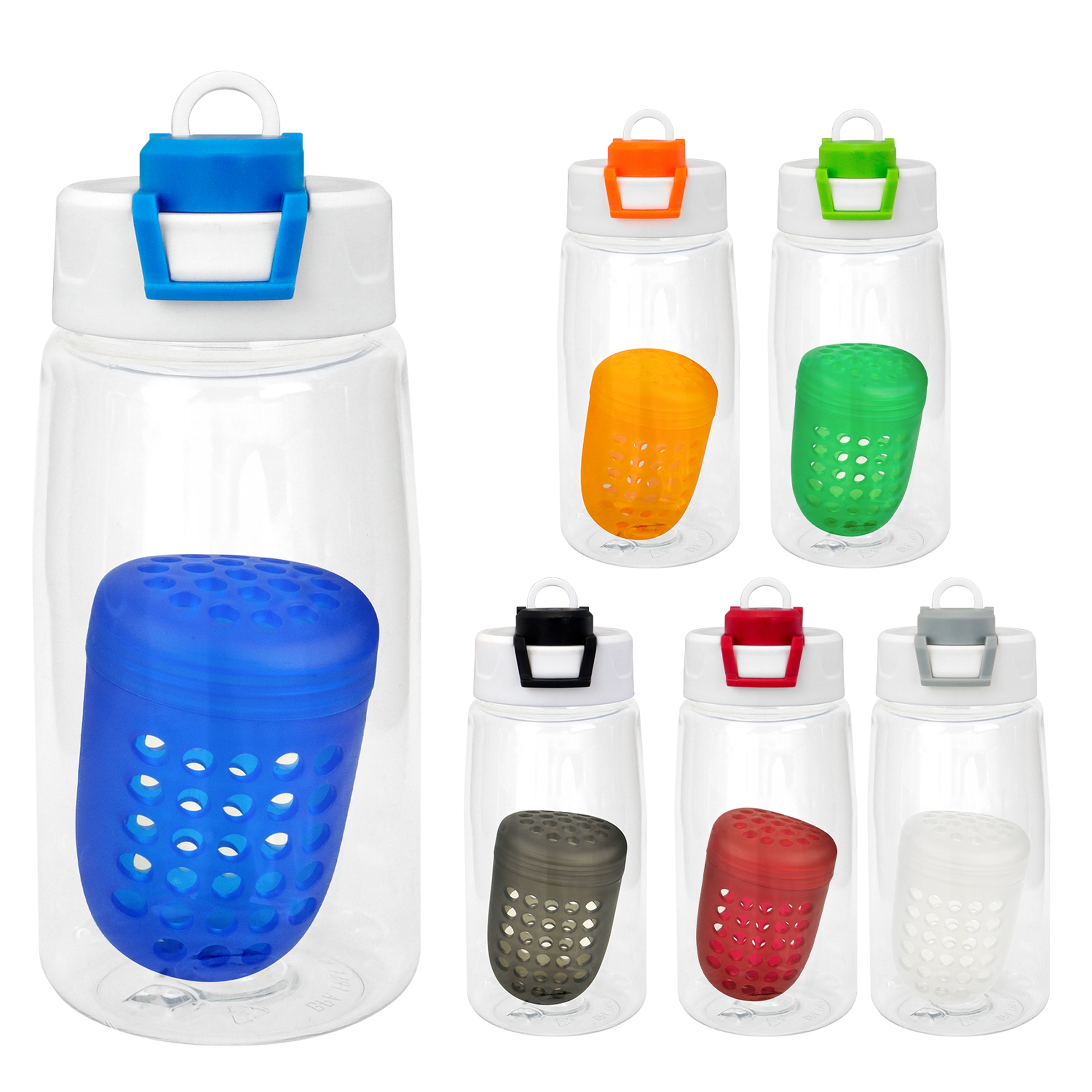 Two Tone Pop Up 18 oz. Recycled Bottle with Floating Infuser 1