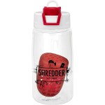 Two Tone Pop Up 18 oz. Recycled Bottle with Floating Infuser - red Two Tone Pop Up 18 oz. Recycled Bottle with Floating Infuser - red