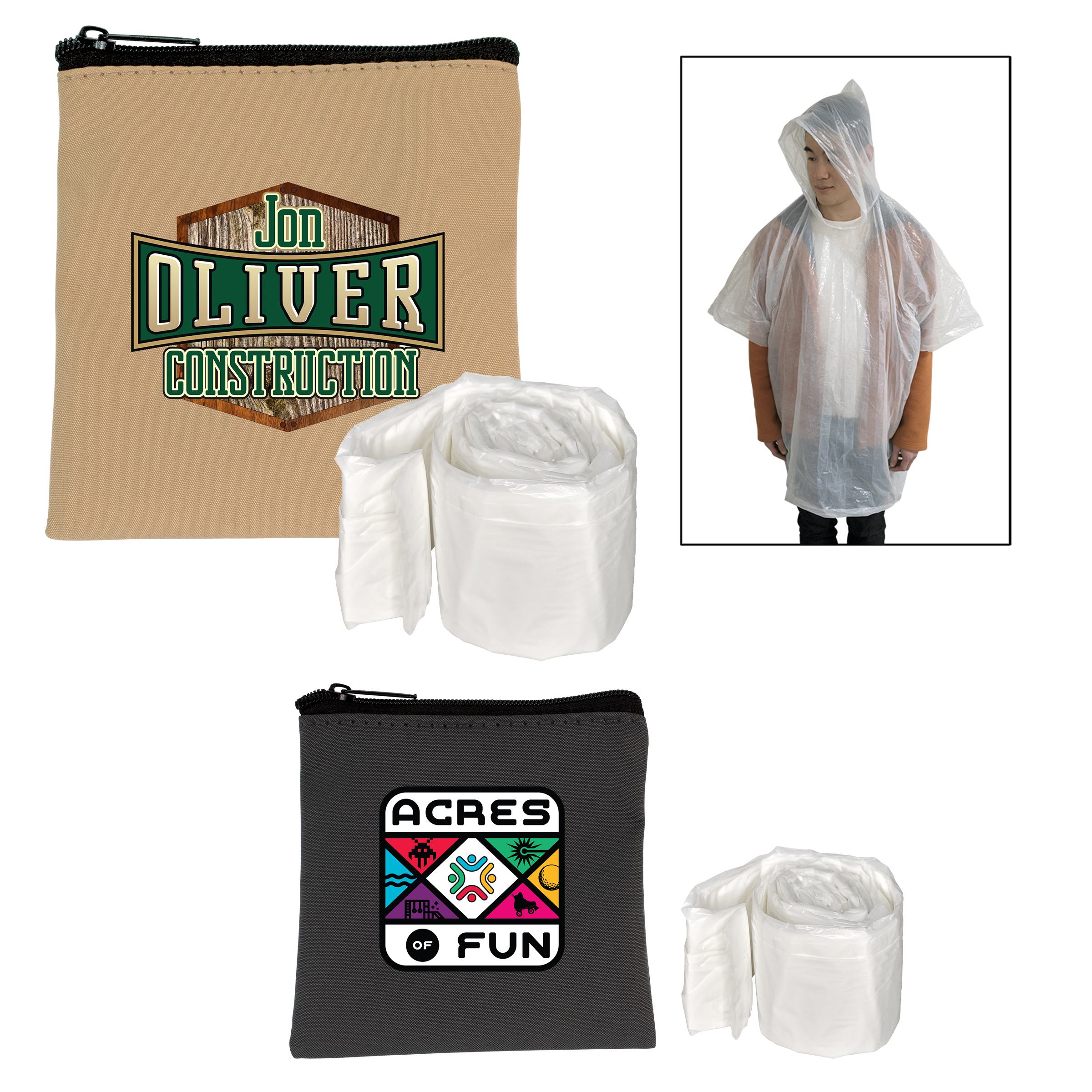Executive Recycled Pouch & Poncho Set 1