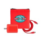 Colorful RPET Fast C to C Charging Set - Red Colorful RPET Fast C to C Charging Set - Red