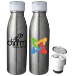 Stainless Silhouette Bluetooth Ear Bud Bottle 1 Stainless Silhouette Bluetooth Ear Bud Bottle 1