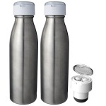 Stainless Silhouette Bluetooth Ear Bud Bottle 2 Stainless Silhouette Bluetooth Ear Bud Bottle 2