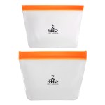 Reusable Food Storage Bag Set - Orange Reusable Food Storage Bag Set - Orange