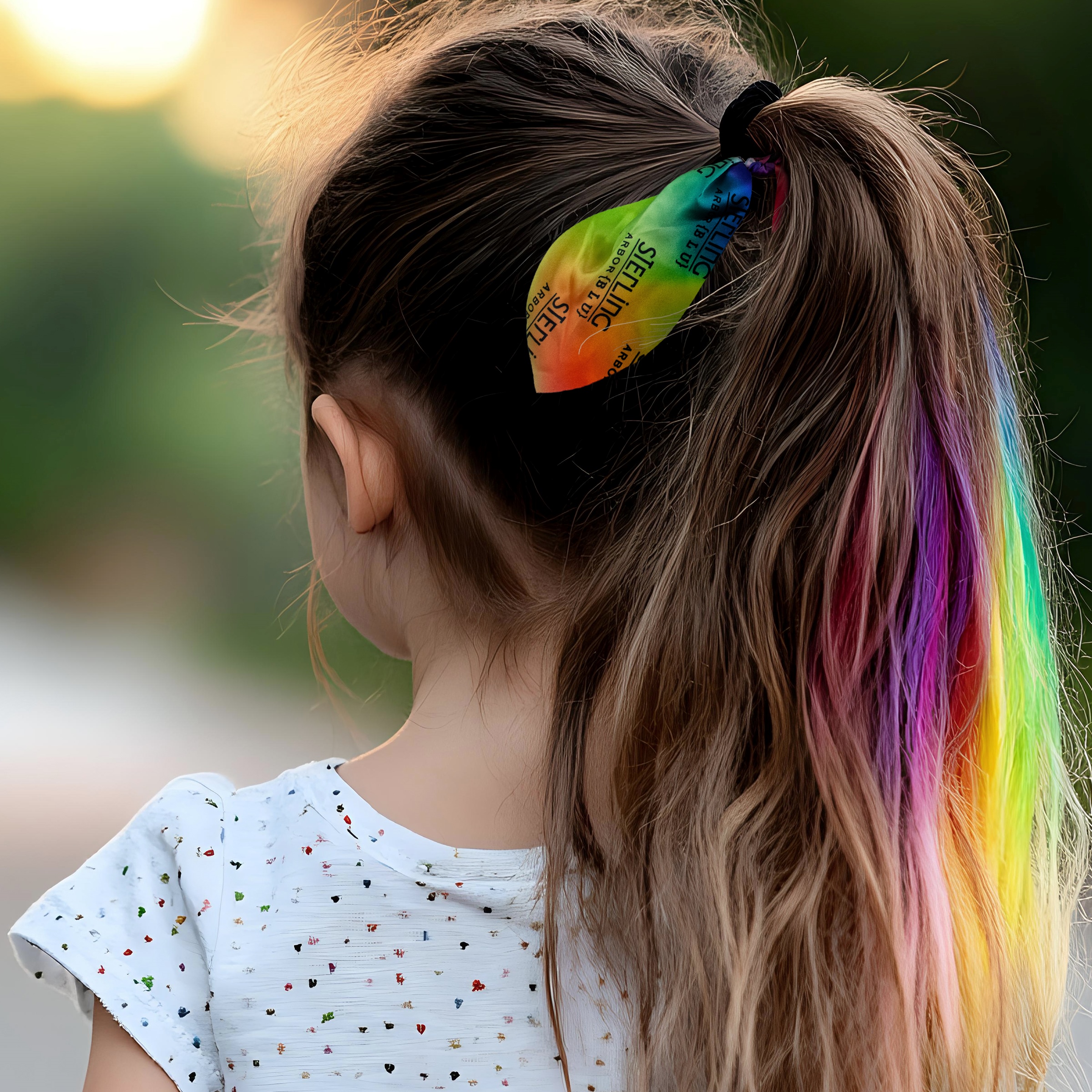 Shiny Full Color Bow Hair Tie 1
