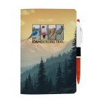 5" x 7" Sewn Paper Cover Notebook with Pen - red 5" x 7" Sewn Paper Cover Notebook with Pen - red