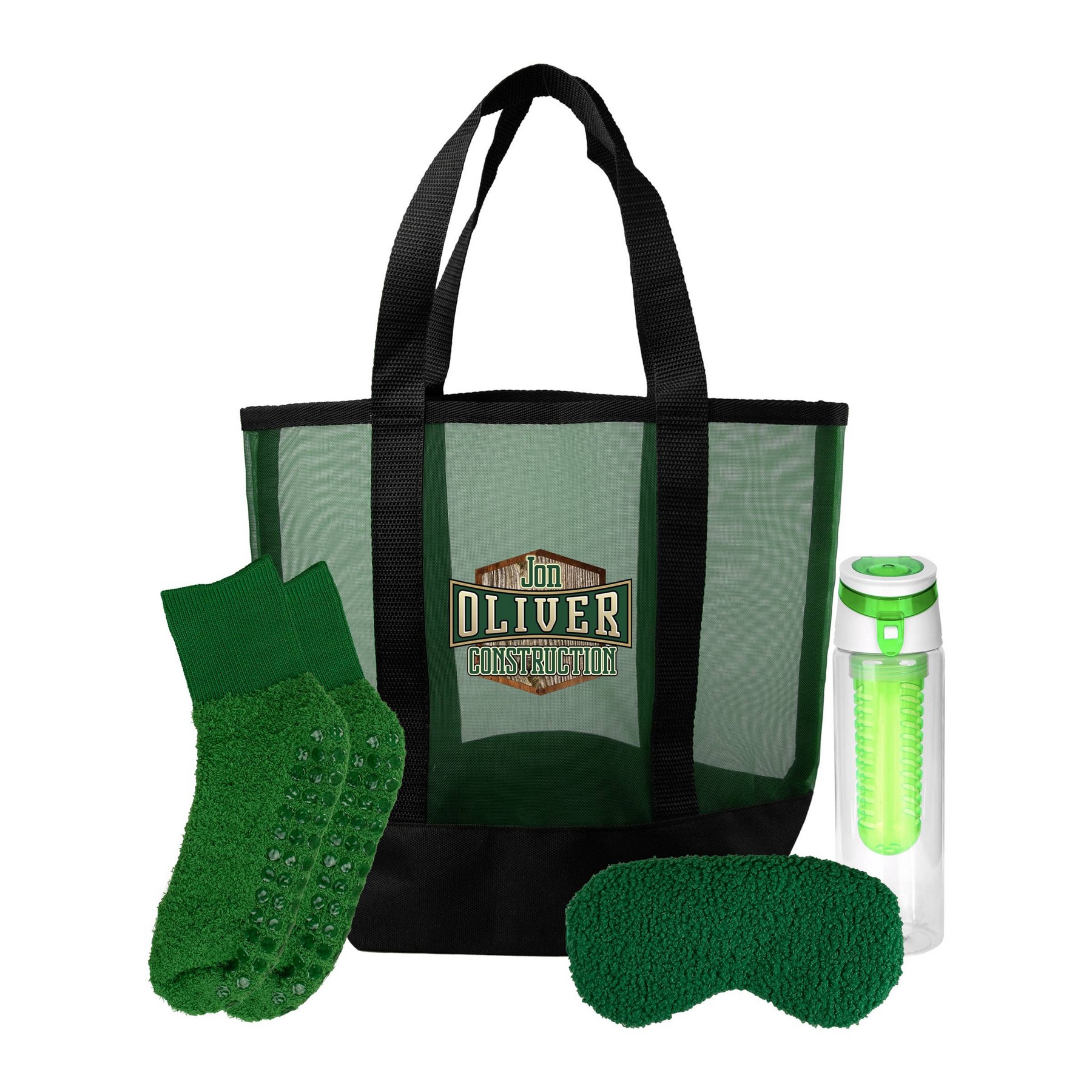 Mesh Fuzzy Beach Bag Set 1