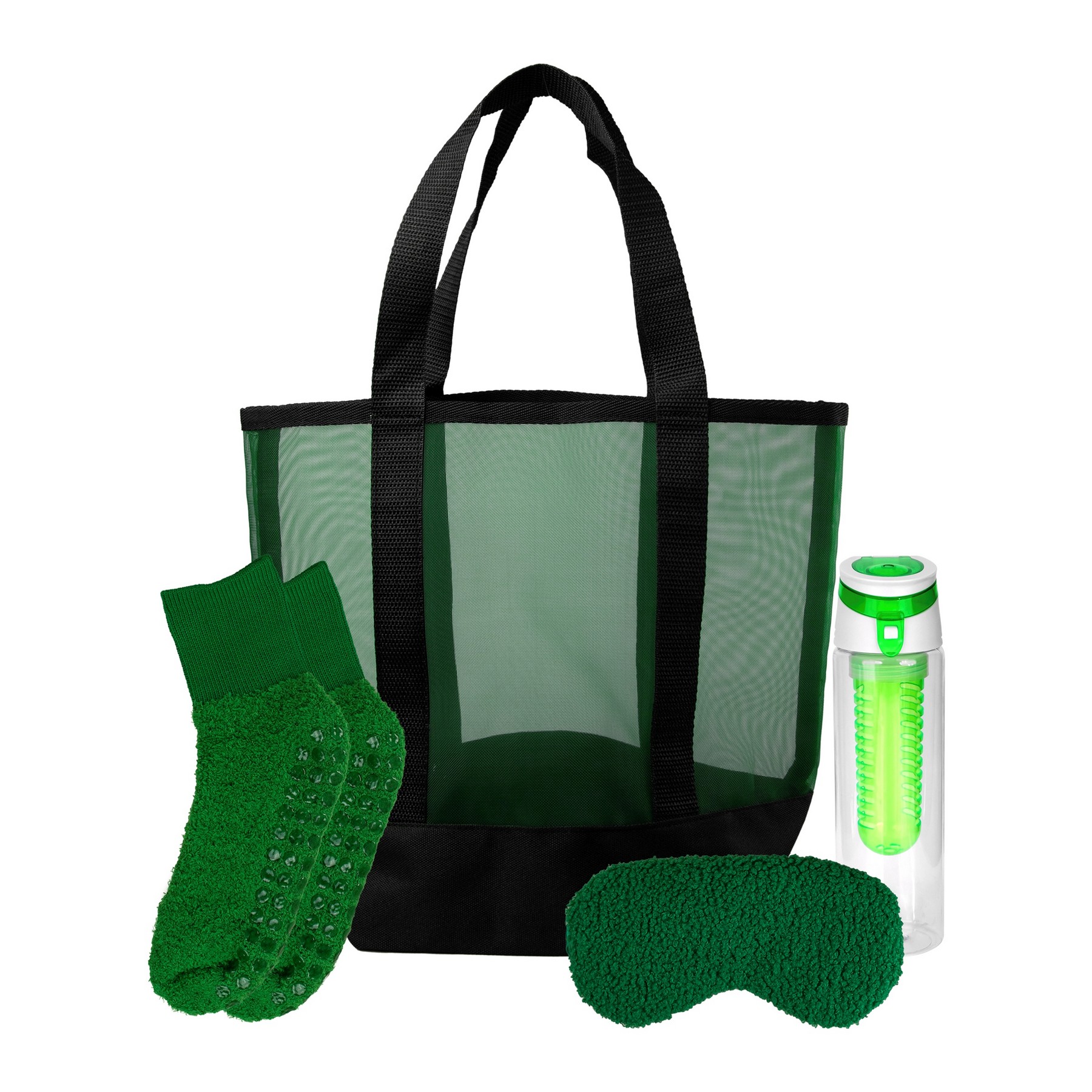 Mesh Fuzzy Beach Bag Set 1